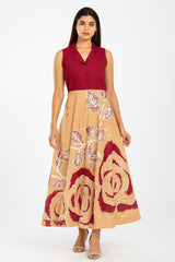 Jasmine Lotus Batik Designer Dress | Kaftan, Bohemian Dress, Floral Dress, Boho Maxi Dress