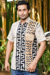 Zigzag men batik designer shirt | Kaftan, Bohemian Dress, Floral Dress, Boho Maxi Dress