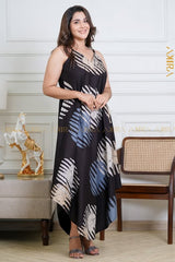Moonbloosom Batik Designer Dress | Kaftan, Bohemian Dress, Floral Dress, Boho Maxi Dress
