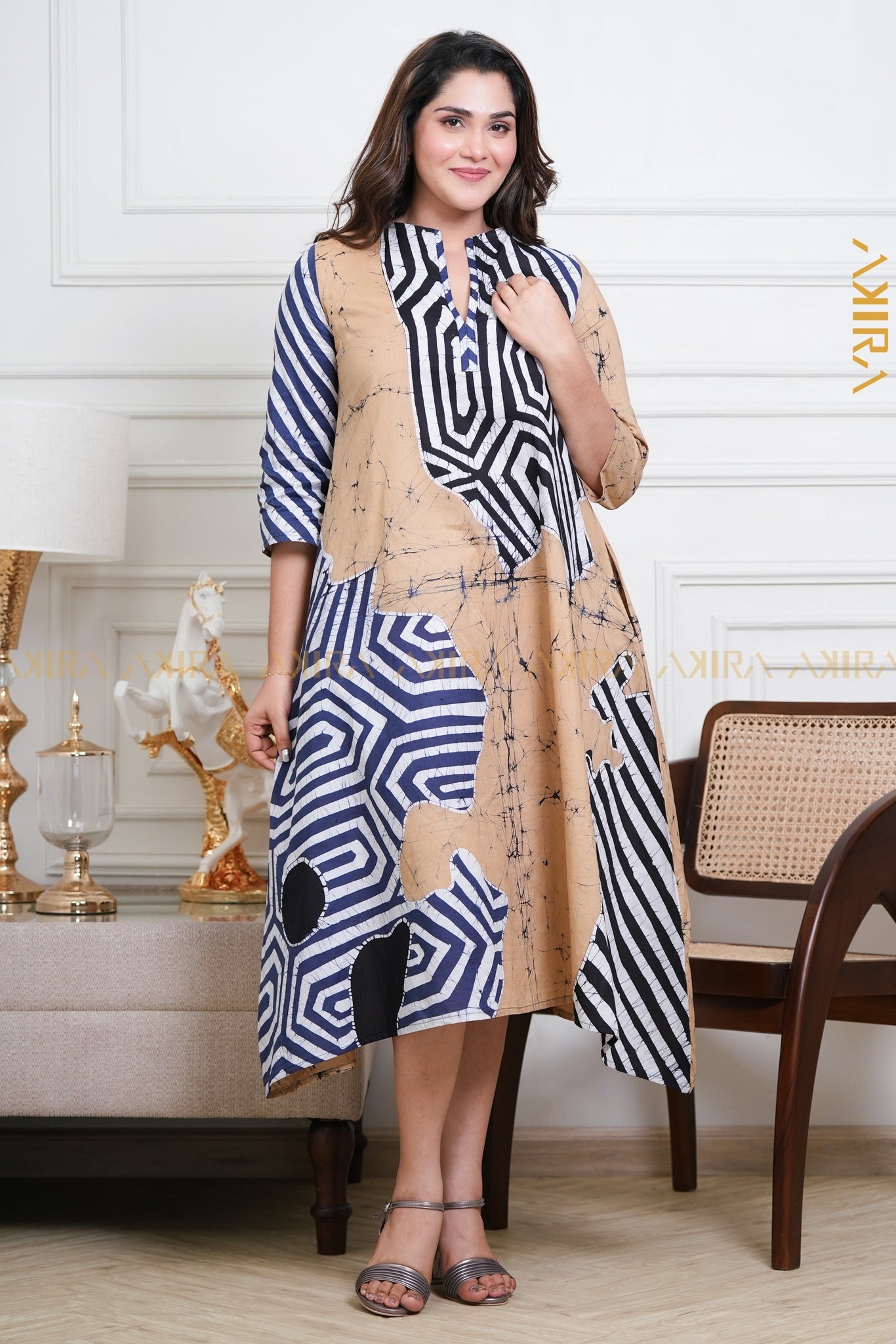 Nizmani Batik Designer Dress | Kaftan, Bohemian Dress, Floral Dress, Boho Maxi Dress