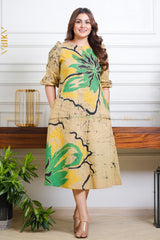 Gardanic Bloom Batik Dress | Kaftan, Bohemian Dress, Floral Dress, Boho Maxi Dress