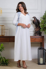 Sapphire Allure Elegant Dress | Kaftan, Bohemian Dress, Floral Dress, Boho Maxi Dress