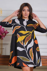 Aurora Leaves Batik Dress | Kaftan, Bohemian Dress, Floral Dress, Boho Maxi Dress