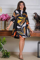 Aurora Leaves Batik Dress | Kaftan, Bohemian Dress, Floral Dress, Boho Maxi Dress
