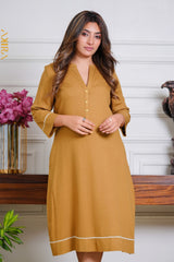 Oliviya Linen Elegant Dress | Kaftan, Bohemian Dress, Floral Dress, Boho Maxi Dress