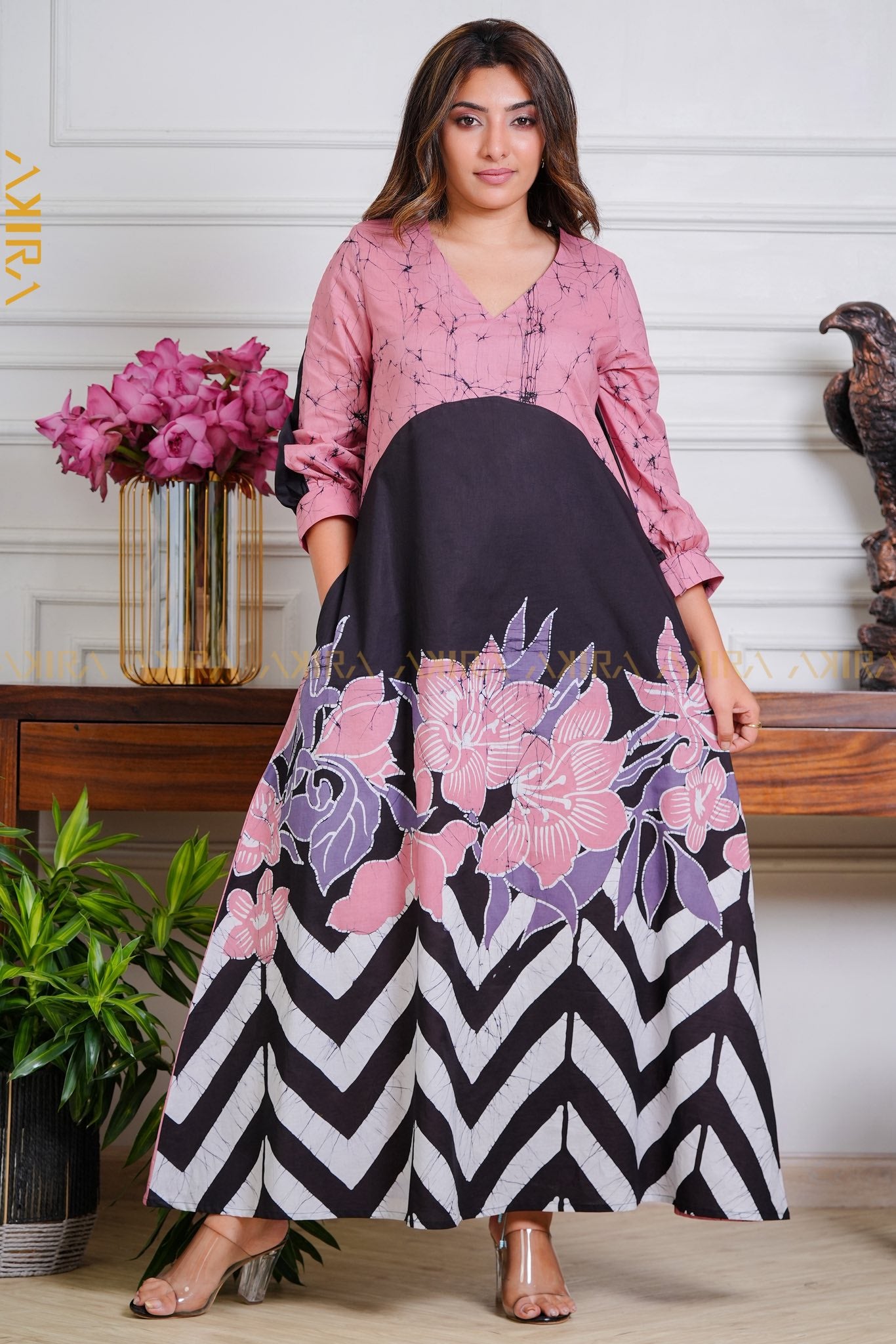 Sienna Flora Batik Dress | Kaftan, Bohemian Dress, Floral Dress, Boho Maxi Dress