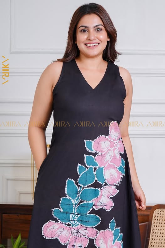 Full Of Flora Batik Dress | Kaftan, Bohemian Dress, Floral Dress, Boho Maxi Dress