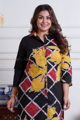 Dark Miranda Batik Dress | Kaftan, Bohemian Dress, Floral Dress, Boho Maxi Dress