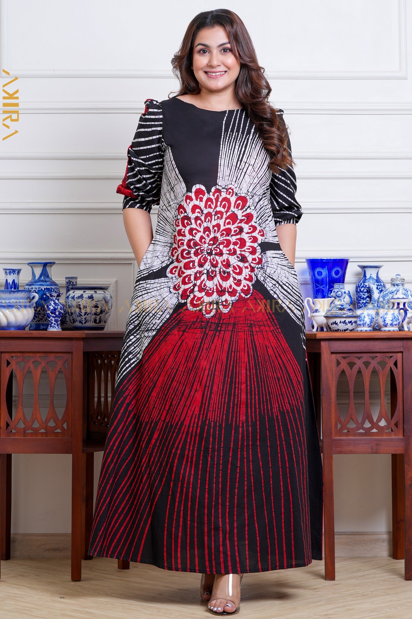 Dahila Flora Batik Dress | Kaftan, Bohemian Dress, Floral Dress, Boho Maxi Dress