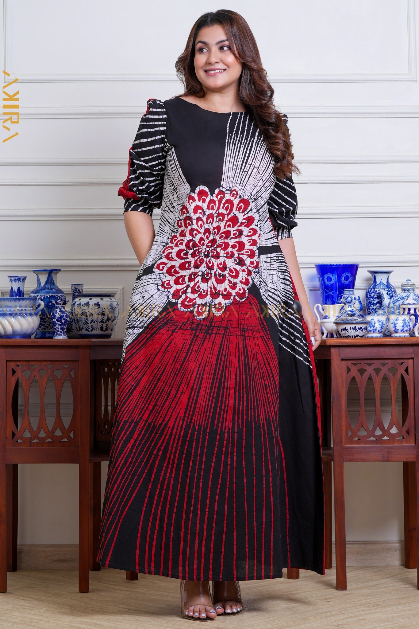 Dahila Flora Batik Dress | Kaftan, Bohemian Dress, Floral Dress, Boho Maxi Dress