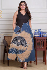 Orchid Crown Batik Dress | Kaftan, Bohemian Dress, Floral Dress, Boho Maxi Dress