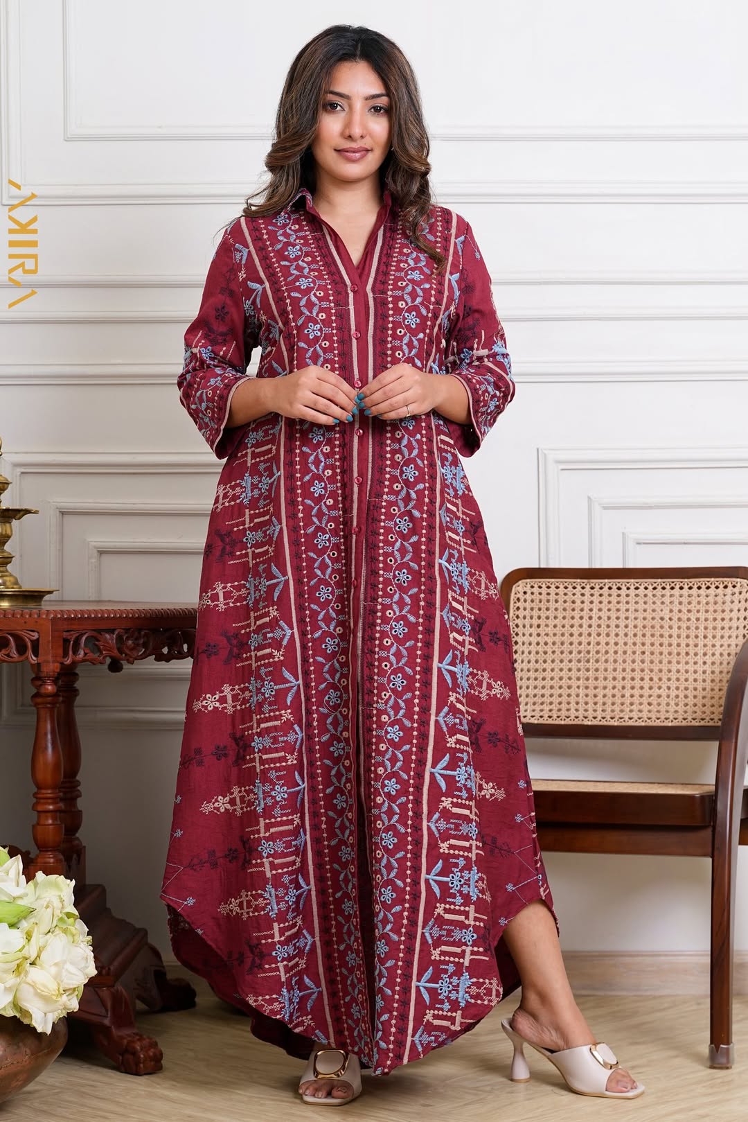 Louisa Elegant Dress | Kaftan, Bohemian Dress, Floral Dress, Boho Maxi Dress