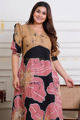 Primrose Designer Batik Designer Dress | Kaftan, Bohemian Dress, Floral Dress, Boho Maxi Dress