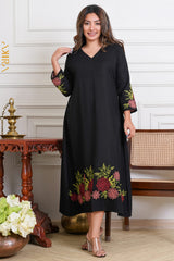 Midnight Floral Dress | Kaftan, Bohemian Dress, Floral Dress, Boho Maxi Dress