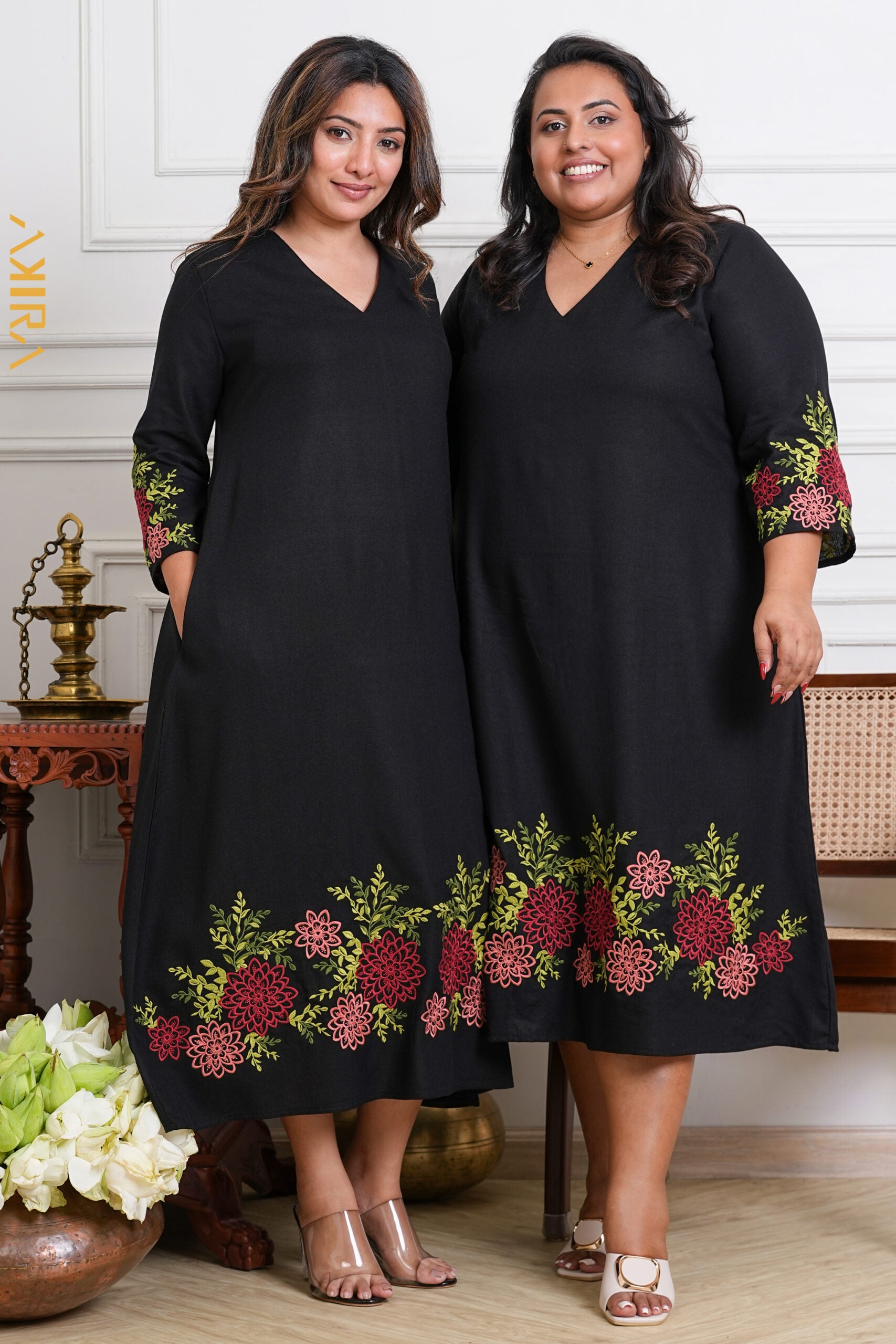 Midnight Floral Dress | Kaftan, Bohemian Dress, Floral Dress, Boho Maxi Dress