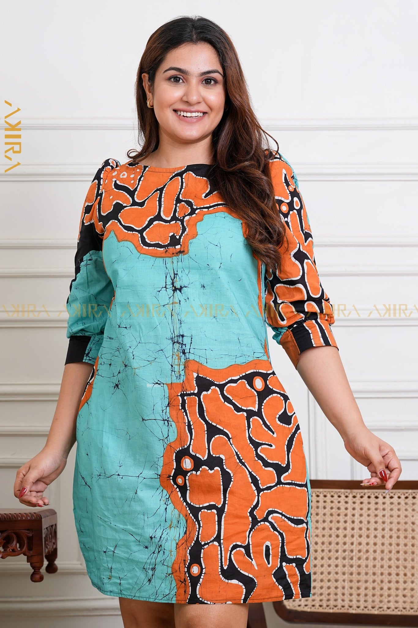 Hazel Eiden Batik Designer Dress | Kaftan, Bohemian Dress, Floral Dress, Boho Maxi Dress