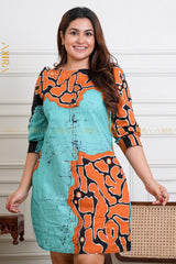 Hazel Eiden Batik Designer Dress | Kaftan, Bohemian Dress, Floral Dress, Boho Maxi Dress