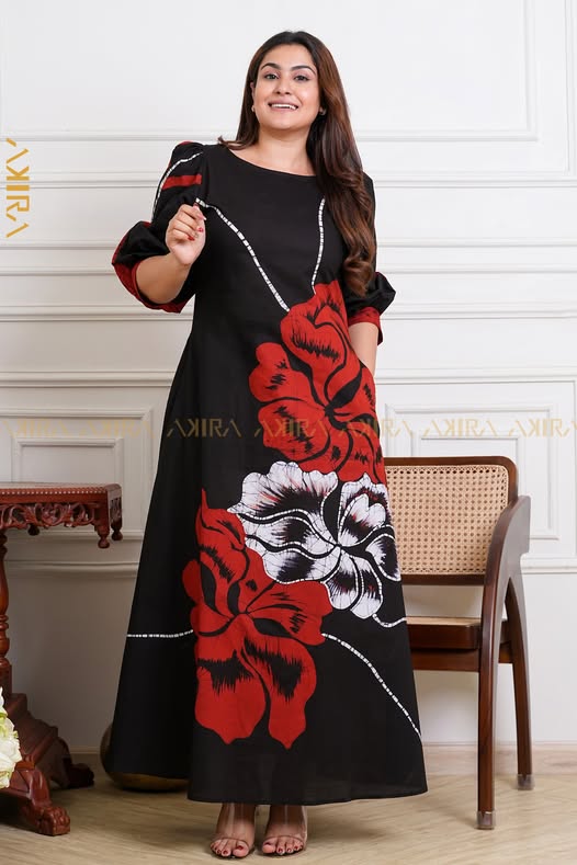 Dark Rose Designer Dress | Kaftan, Bohemian Dress, Floral Dress, Boho Maxi Dress