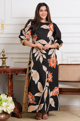 Rosewood Haze Batik Dress | Kaftan, Bohemian Dress, Floral Dress, Boho Maxi Dress