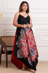 Dark flora batik designer dress | Kaftan, Bohemian Dress, Floral Dress, Boho Maxi Dress