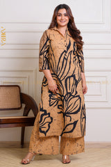 Luxe Monarch Batik Designer Kurthi | Kaftan, Bohemian Dress, Floral Dress, Boho Maxi Dress