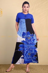 Olivia Batik Designer Dress | Kaftan, Bohemian Dress, Floral Dress, Boho Maxi Dress