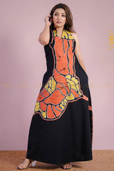 Blazing Star Batik Dress | Kaftan, Bohemian Dress, Floral Dress, Boho Maxi Dress