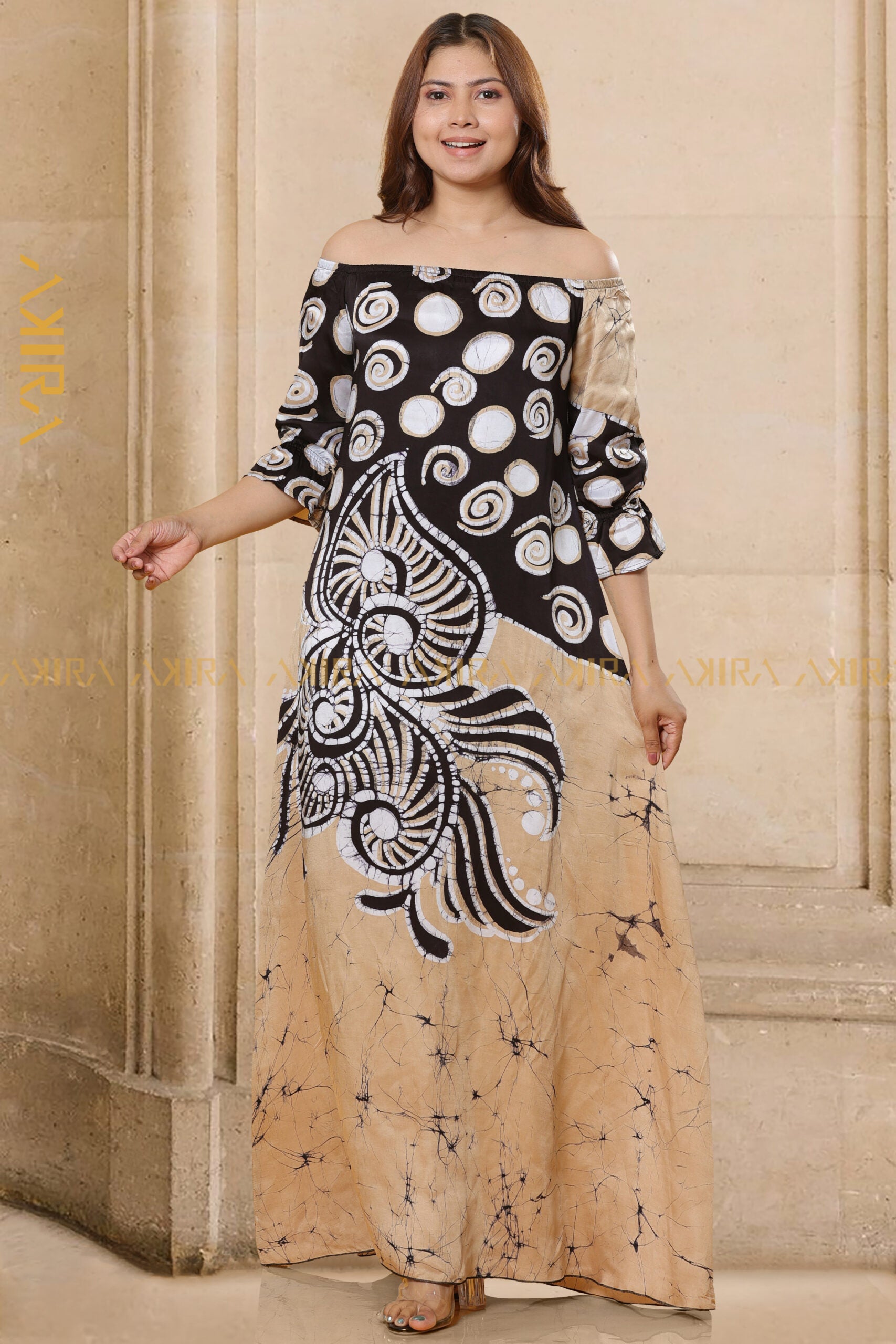 Lucy off - Shoulder Dress | Kaftan, Bohemian Dress, Floral Dress, Boho Maxi Dress