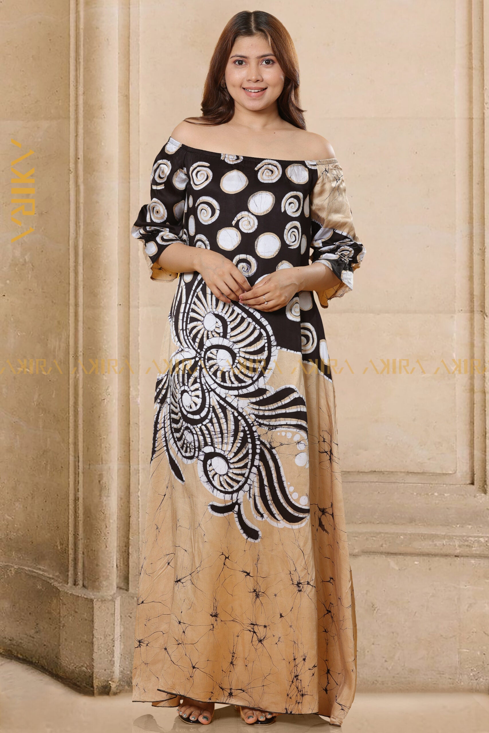 Lucy off - Shoulder Dress | Kaftan, Bohemian Dress, Floral Dress, Boho Maxi Dress