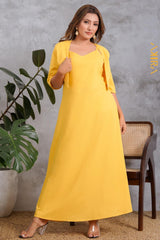 Evening Sunny Linen Dress (Top coat not included)