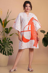 Lobelia Orange Batik Dress