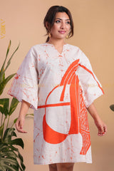 Lobelia Orange Batik Dress