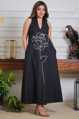 Raven midflowery Dress | Kaftan, Bohemian Dress, Floral Dress, Boho Maxi Dress