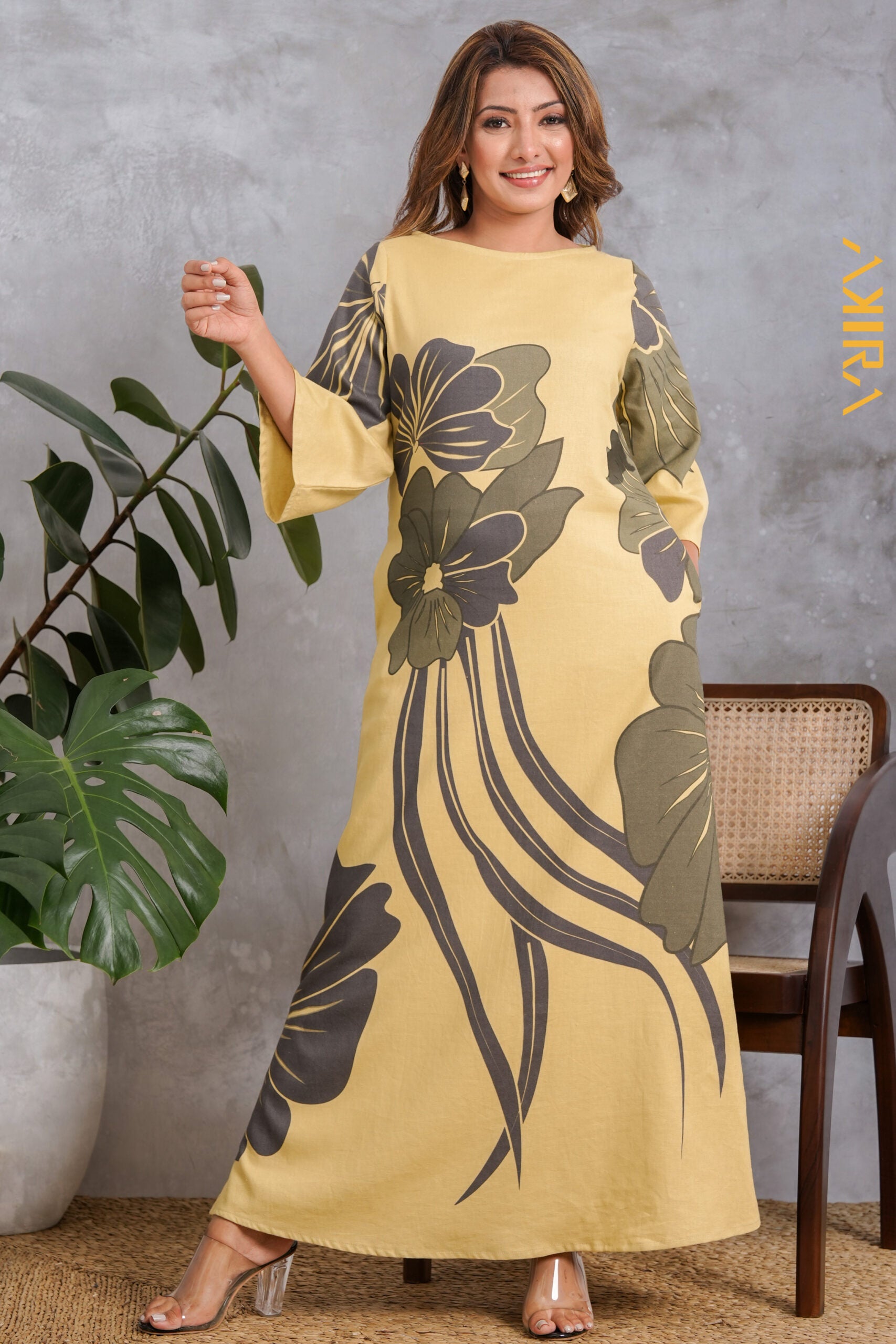 Desert Vibe Dress | Kaftan, Bohemian Dress, Floral Dress, Boho Maxi Dress