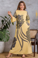 Desert Vibe Dress | Kaftan, Bohemian Dress, Floral Dress, Boho Maxi Dress