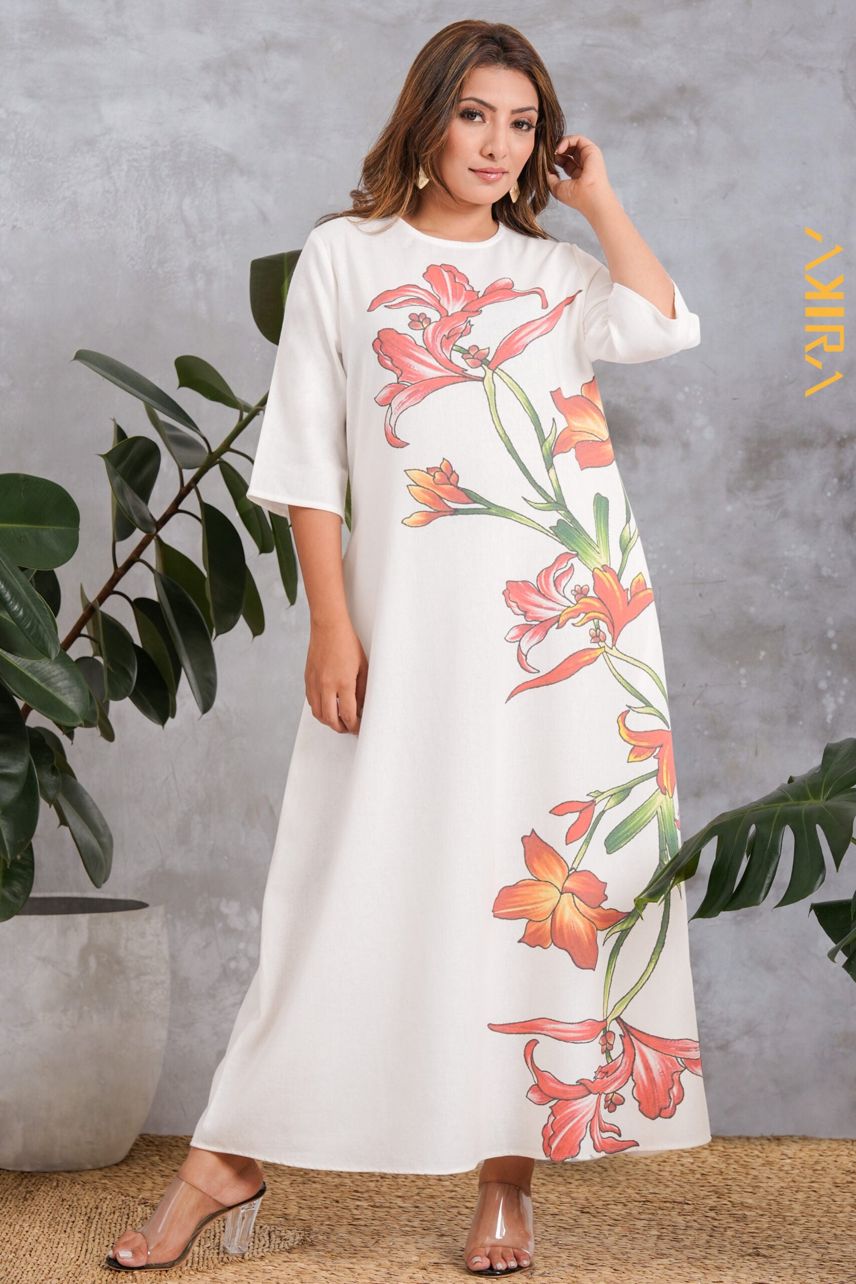 Rosewood Elegance Dress | Kaftan, Bohemian Dress, Floral Dress, Boho Maxi Dress