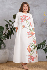 Rosewood Elegance Dress | Kaftan, Bohemian Dress, Floral Dress, Boho Maxi Dress