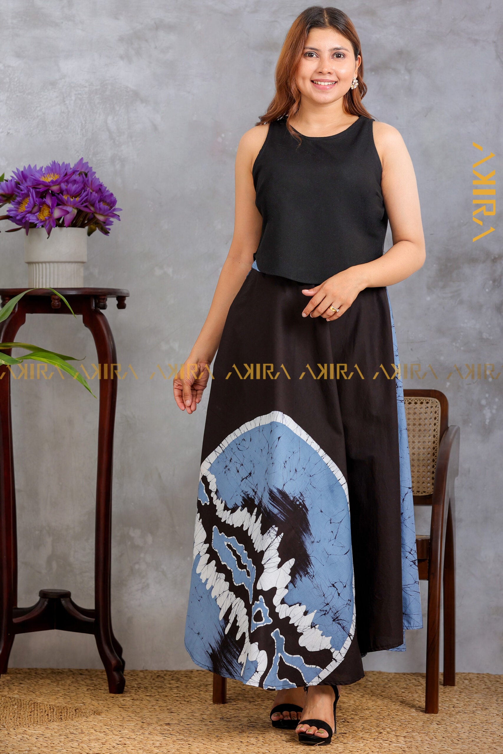 Elsa Batik Skirt | Kaftan, Bohemian Dress, Floral Dress, Boho Maxi Dress