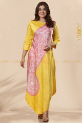 Sakura Gold Blossom Silk Dress | Kaftan, Bohemian Dress, Floral Dress, Boho Maxi Dress