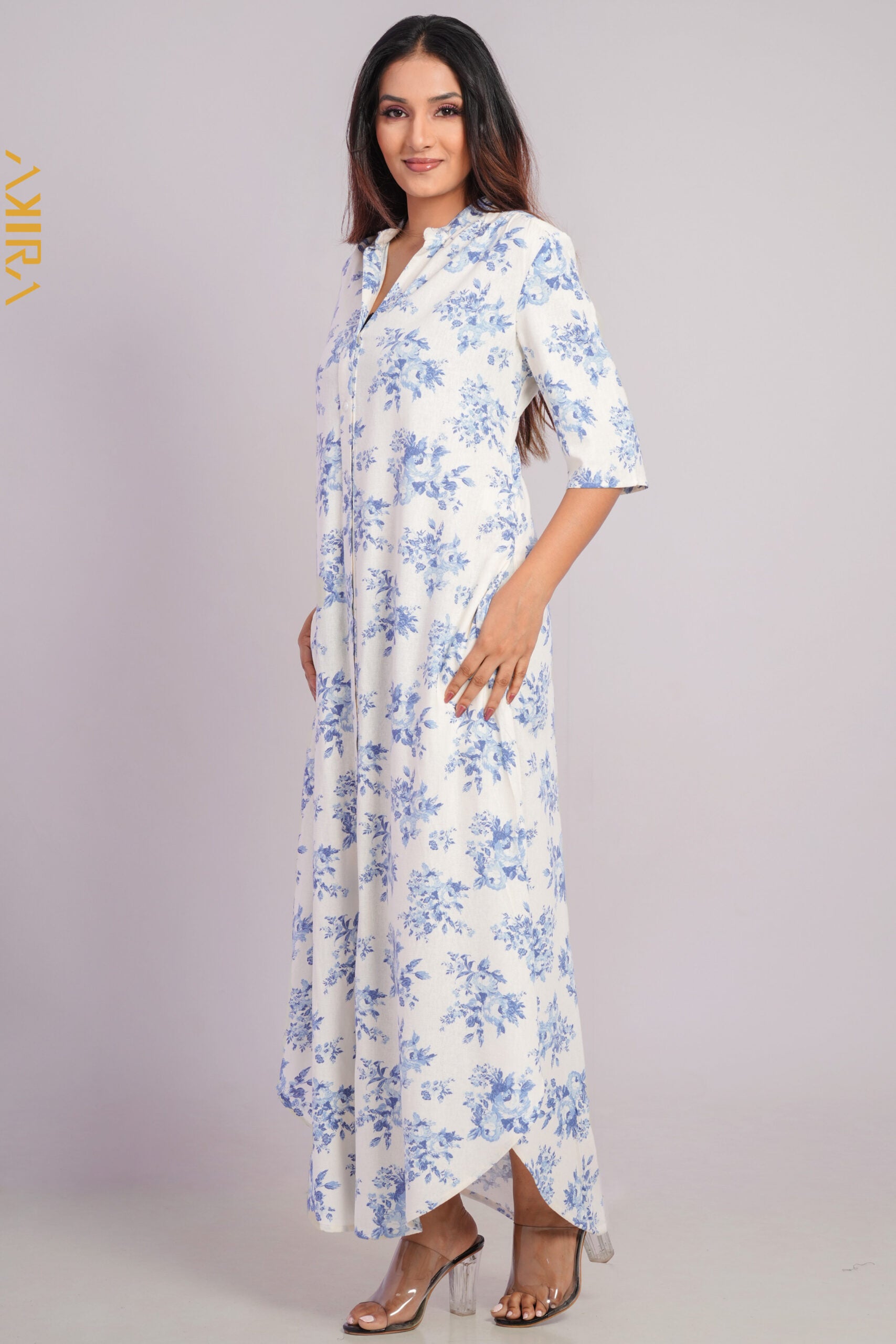 Blue-Eyed may Dress | Kaftan, Bohemian Dress, Floral Dress, Boho Maxi Dress