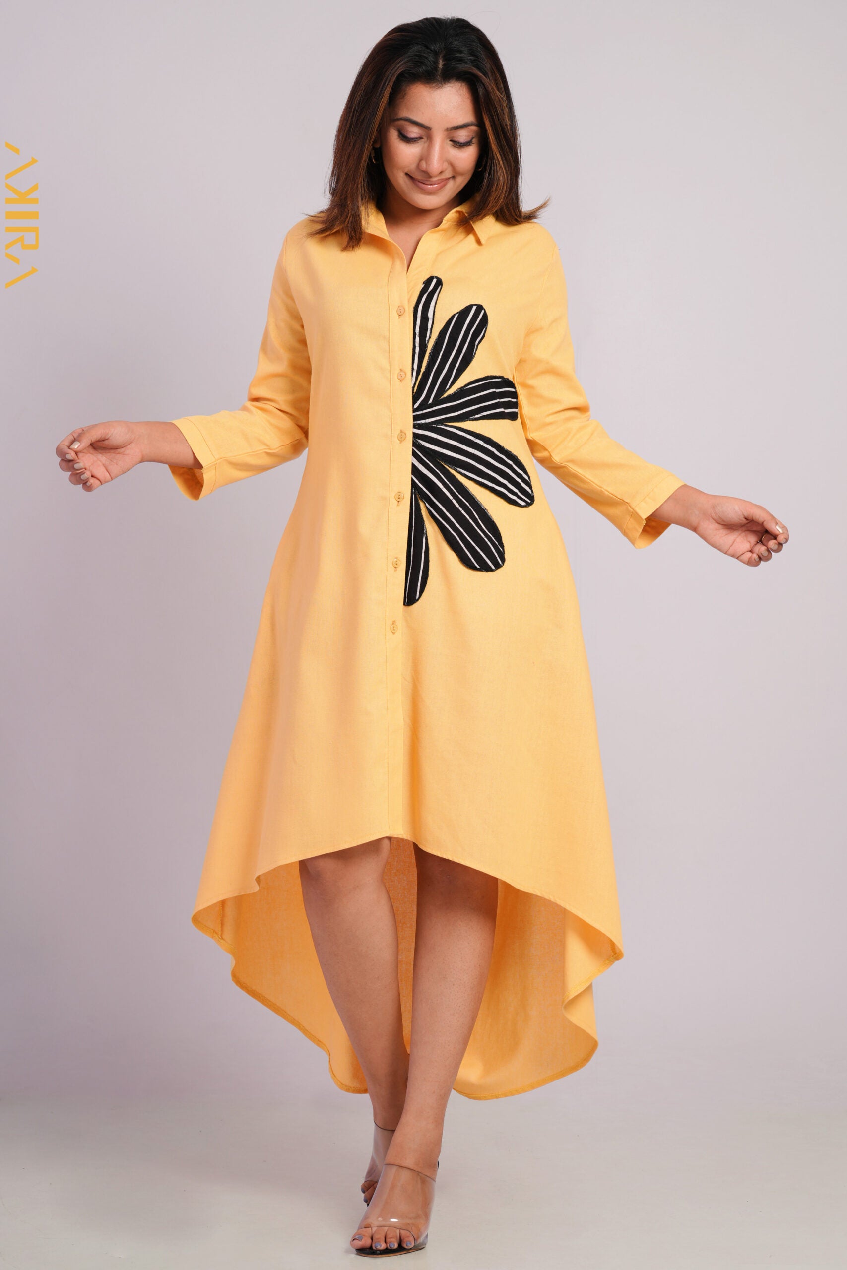 Serena half flowery Dress | Kaftan, Bohemian Dress, Floral Dress, Boho Maxi Dress