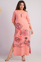 Modern Flowery Dress | Kaftan, Bohemian Dress, Floral Dress, Boho Maxi Dress