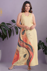 Delilah Linen Dress | Kaftan, Bohemian Dress, Floral Dress, Boho Maxi Dress