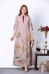 Marie Contrast Detail Dress | Kaftan, Bohemian Dress, Floral Dress, Boho Maxi Dress