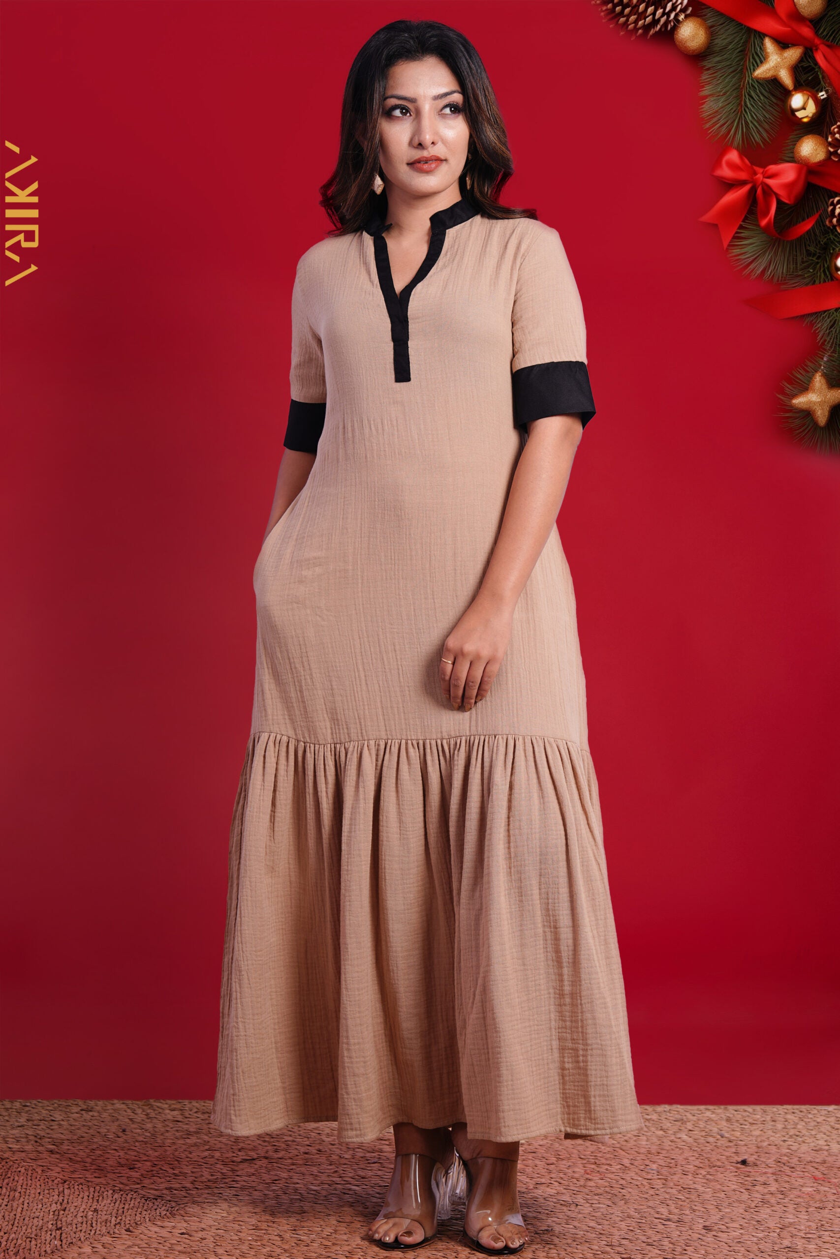 Linear Elegance Dress | Kaftan, Bohemian Dress, Floral Dress, Boho Maxi Dress