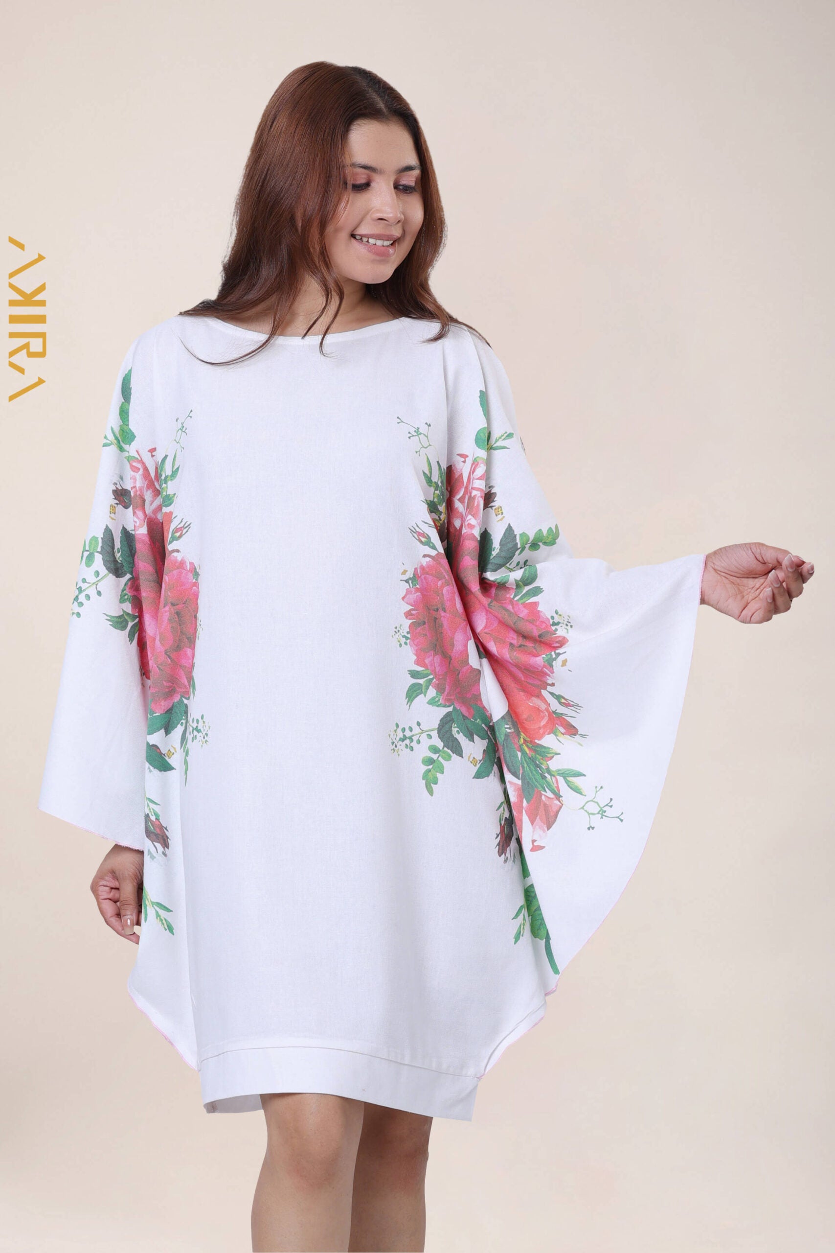 Linda Linen Poncho | Kaftan, Bohemian Dress, Floral Dress, Boho Maxi Dress