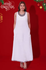 Lenora white Dress | Kaftan, Bohemian Dress, Floral Dress, Boho Maxi Dress