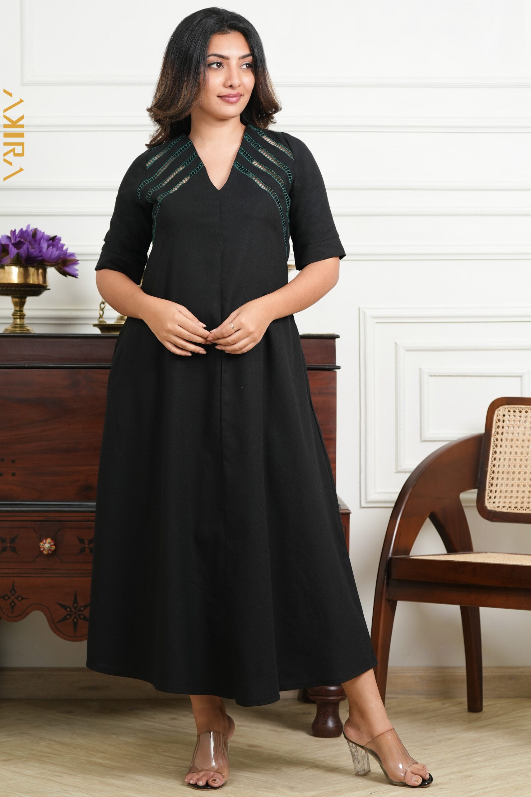 Classic Comfort Dress | Kaftan, Bohemian Dress, Floral Dress, Boho Maxi Dress