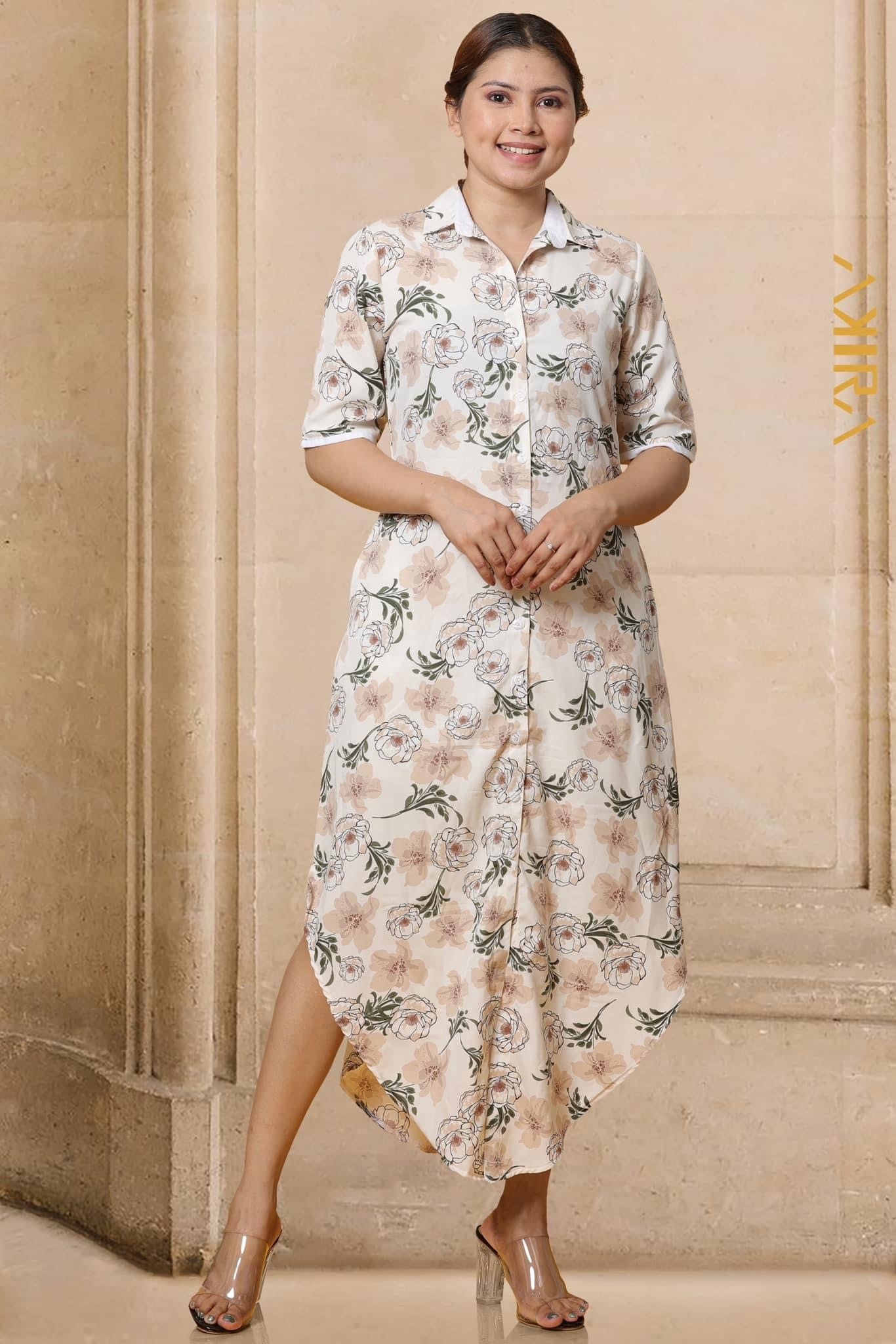 Hesperia Flowery Dress | Kaftan, Bohemian Dress, Floral Dress, Boho Maxi Dress