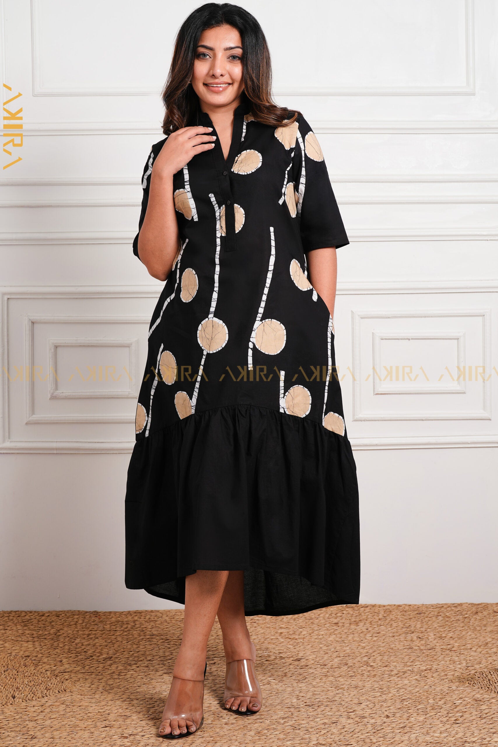 Black Gem Batik Dress | Kaftan, Bohemian Dress, Floral Dress, Boho Maxi Dress